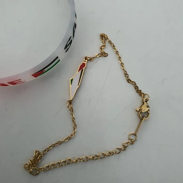 Customer photo review of Palestine Map Bracelet