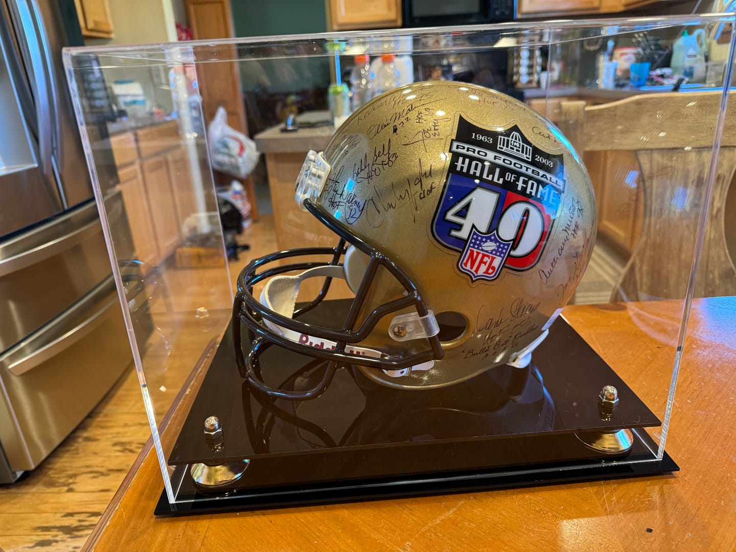 Customer photo review of Acrylic Full Size Football Helmet Display Case - Clear (V44/A002)