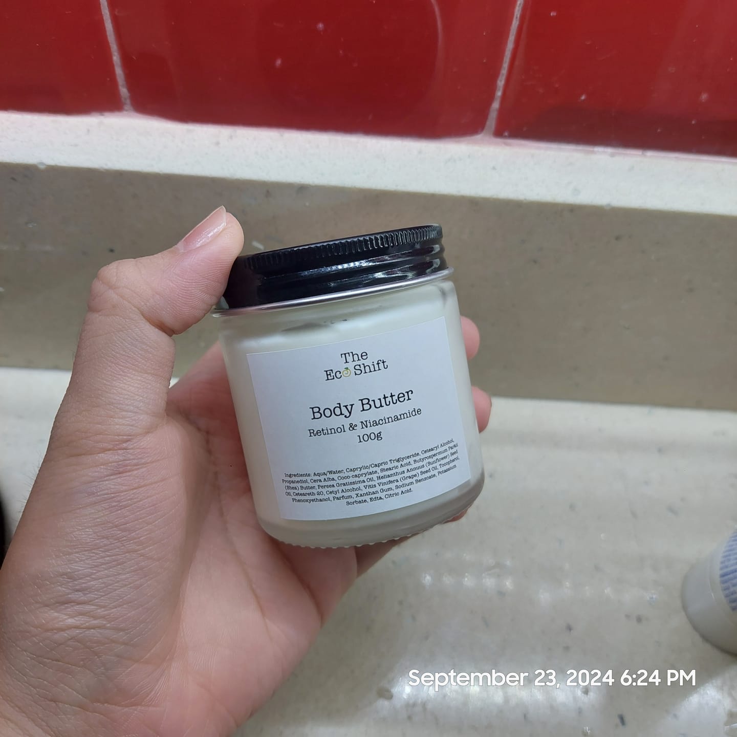 Customer photo review of Body Butter with Retinol & Niacinamide