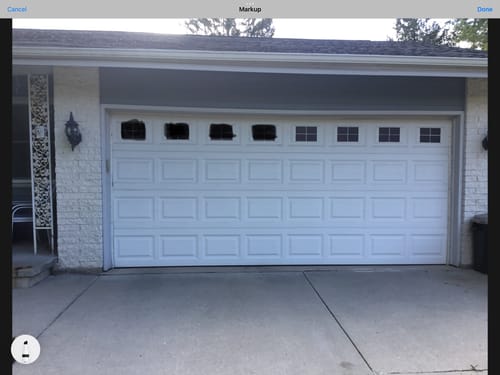 Customer photo review of Decorative Garage Faux Window Accents (16-PC Set)