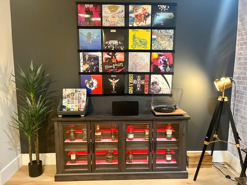Customer photo review of 12" Vinyl Record Display Frame - LP Wall Storage