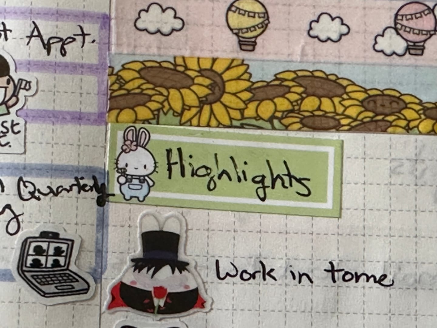 Customer photo review of Sunflower Critters Washi Tape (Set of 2)