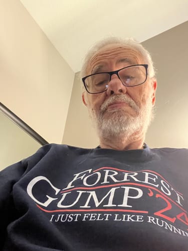 Customer photo review of Forrest Gump 24  Crewneck Sweatshirt