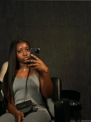 Customer photo review of (Super Deal)30inch Wear Go Glueless Wig Bone Straight Hair Body Wave Wig