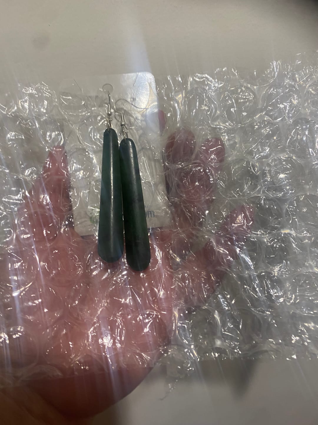 Customer photo review of NZ Greenstone Toki Pounamu Necklace