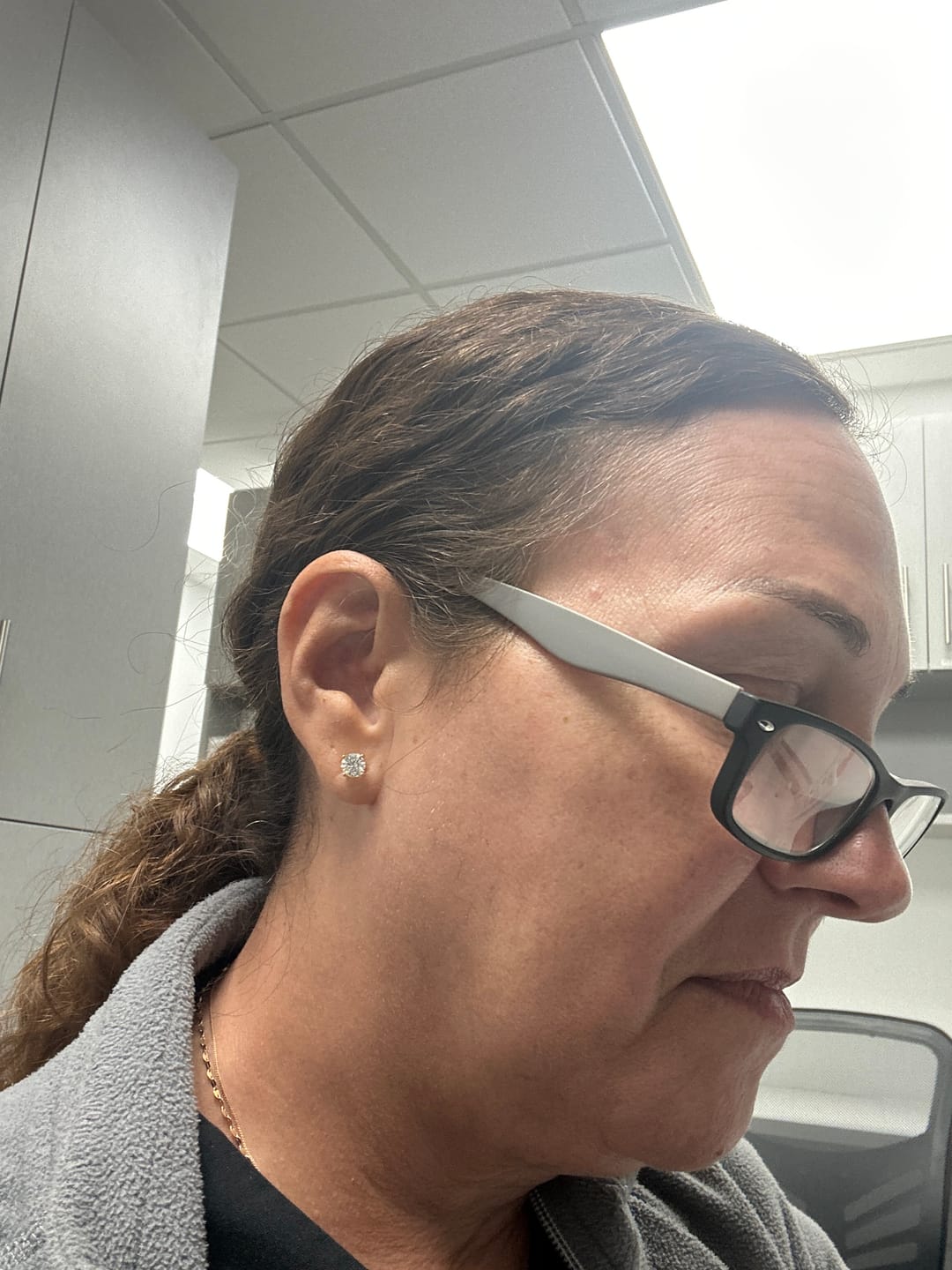 Customer photo review of 6MM Moissanite Earrings