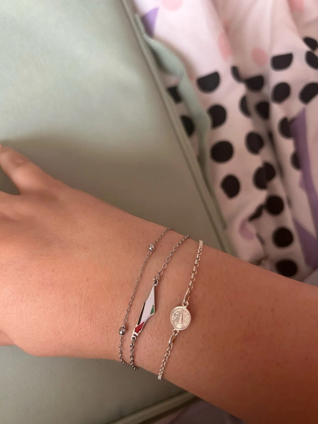 Customer photo review of Palestine Map Bracelet