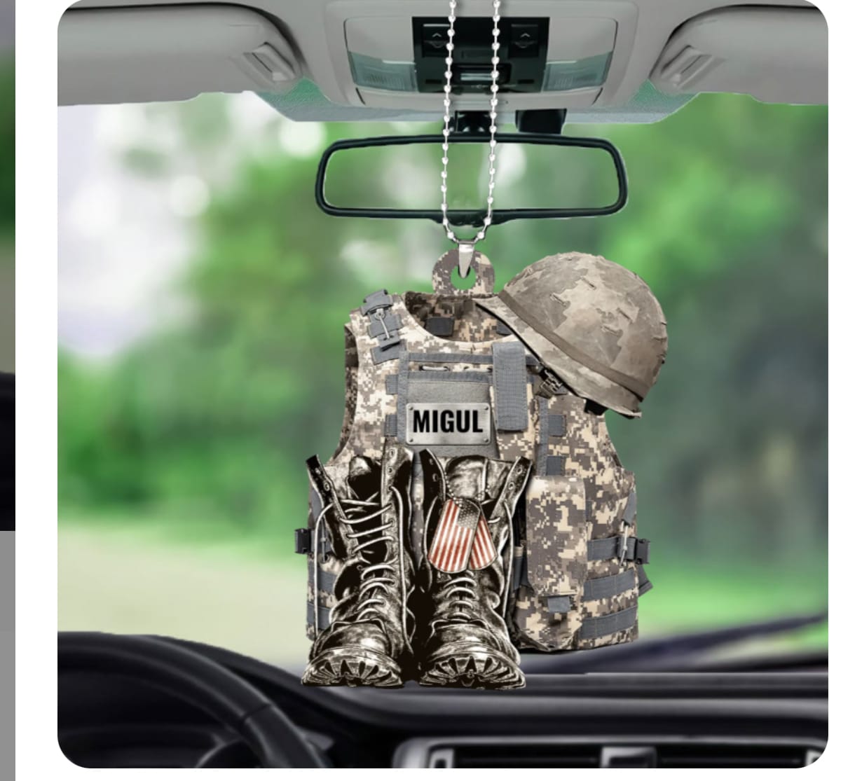 Customer photo review of Military Uniform - Boots & Hat - Personalized Flat Acrylic Ornament