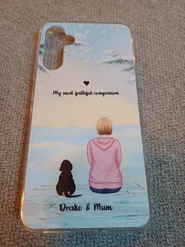 Customer photo review of Seasons with pets - Personalised Phone Case