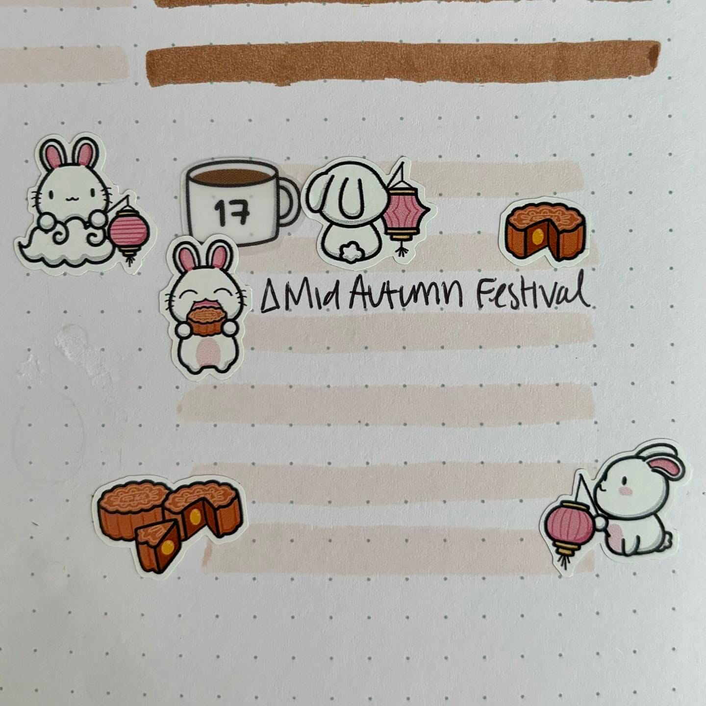 Customer photo review of Happy Lanterns Festival Planner Stickers