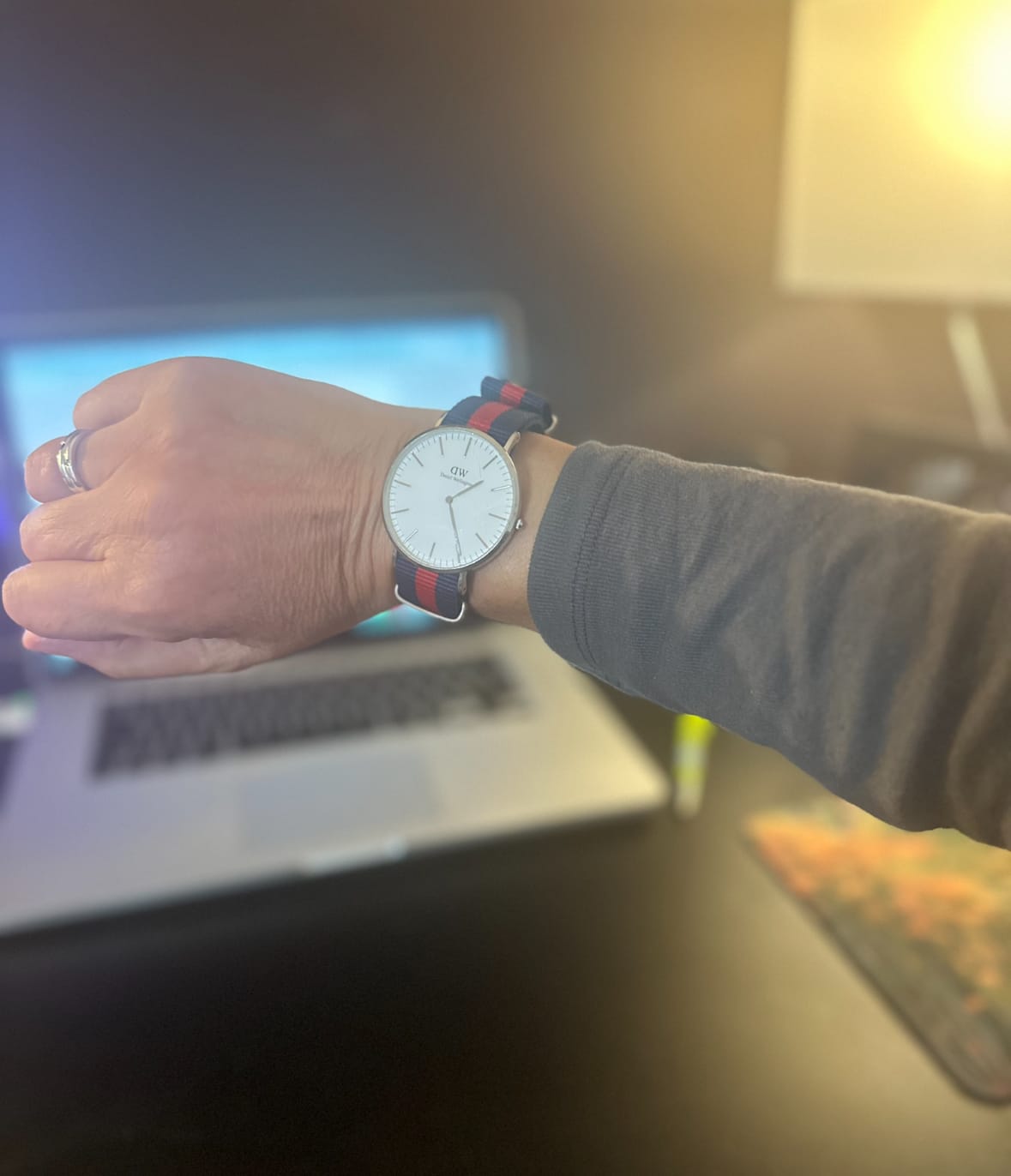 Customer photo review of Classic Military Style Strap - Blue & Red Guards Regiment and Household Cavalry Colours