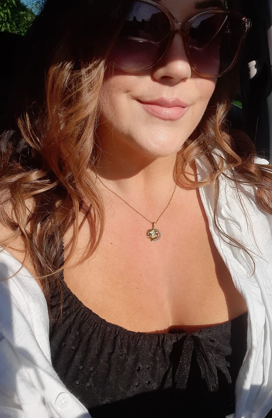 Customer photo review of My Sun, Moon & Stars Necklace 1.0 - Gold