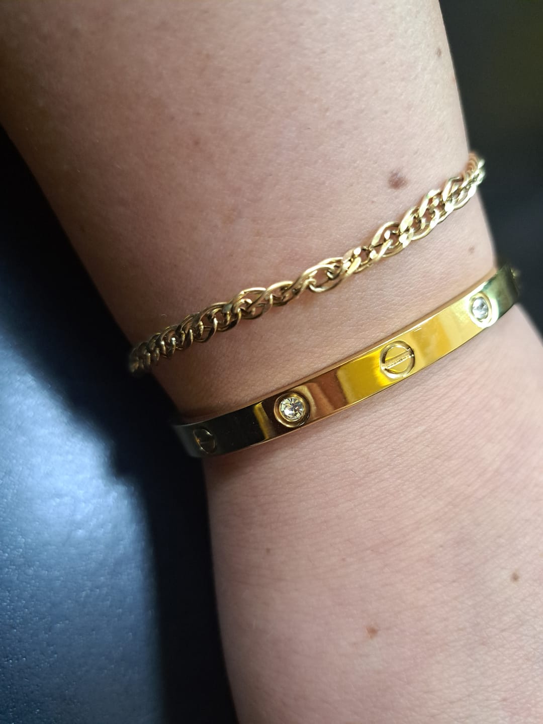 Customer photo review of Bratara Love - Auriu