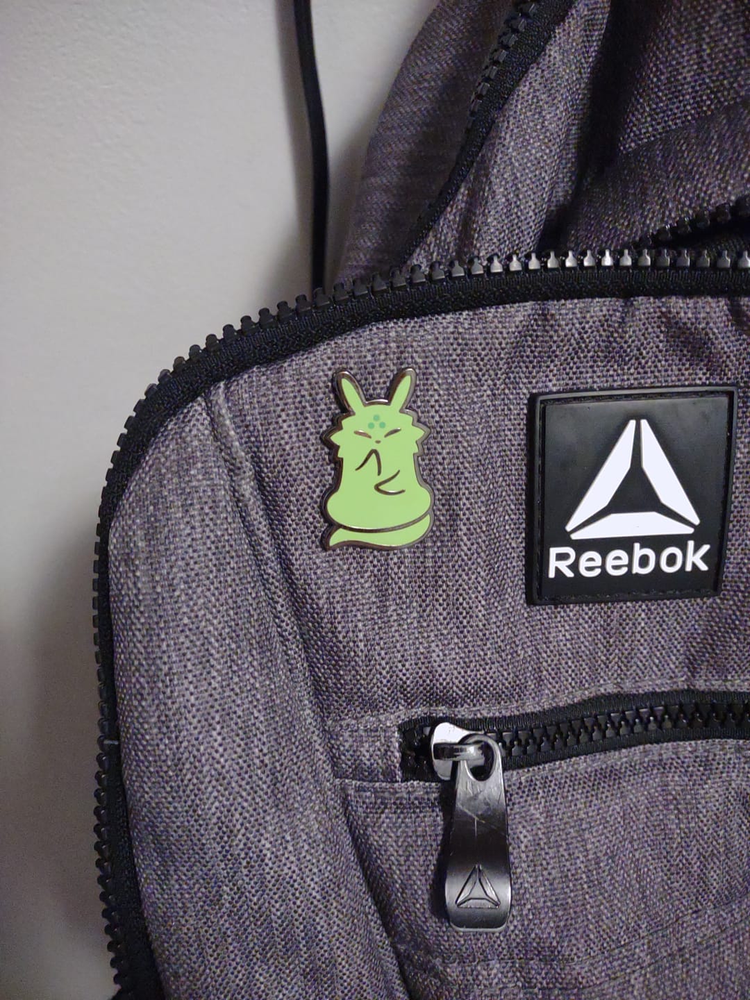 Customer photo review of Rain World - Saint Slugcat Pin