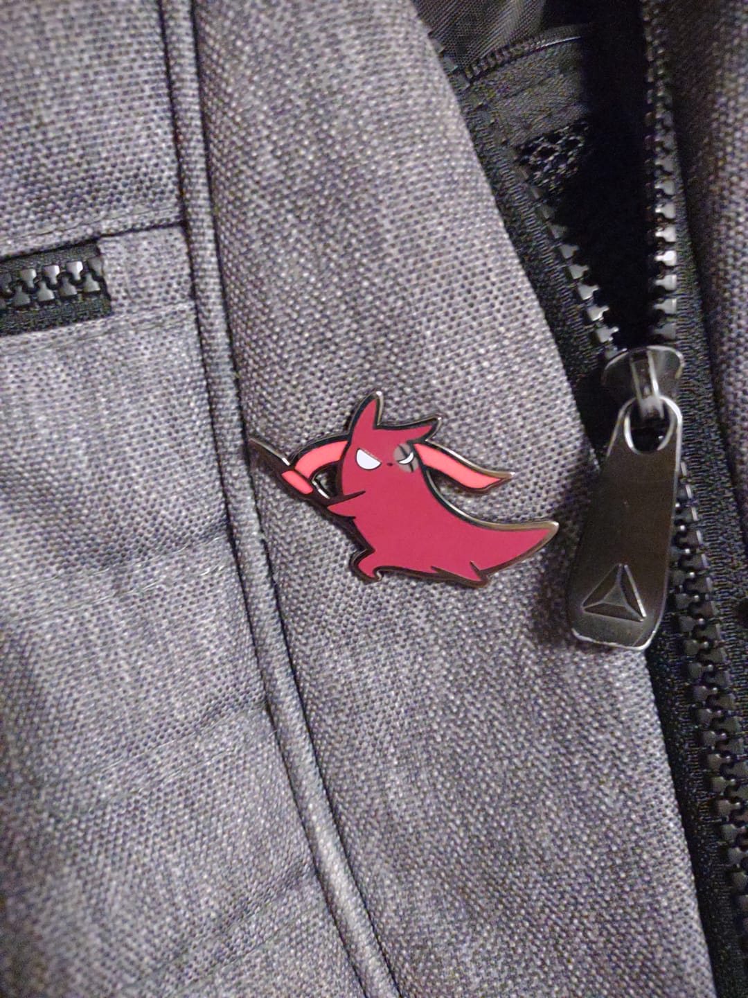 Customer photo review of Rain World - Artificer Slugcat Pin