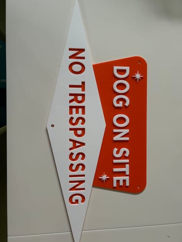 Customer photo review of Mid Century Modern House Number Sign, Custom Address Sign w/ Name