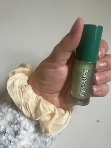 Customer photo review of Matcha Latte Lip Oil