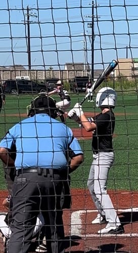 Customer photo review of Jax Model One Batting Gloves | Baby Blue | Strap Cuff