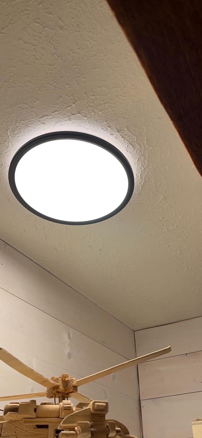 Customer photo review of WOMO Flat Round Flush Mount Ceiling Light-WM1024
