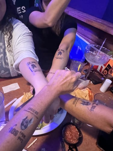 Customer photo review of Look Who's Birthday! Custom Tattoo