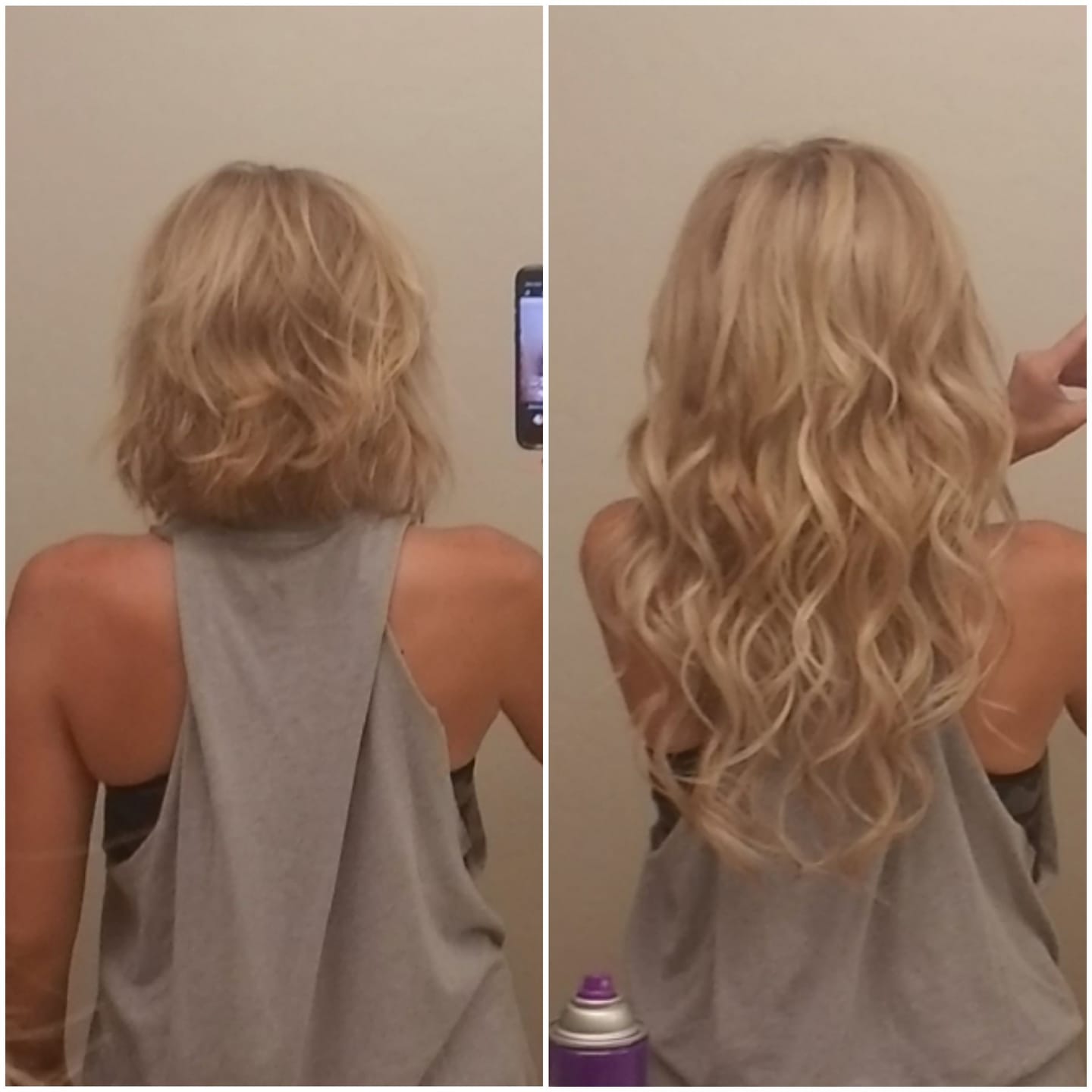 Customer photo review of Clip On Hair Topper Virgin Hair Medium Base Topper Human Hair #18/613