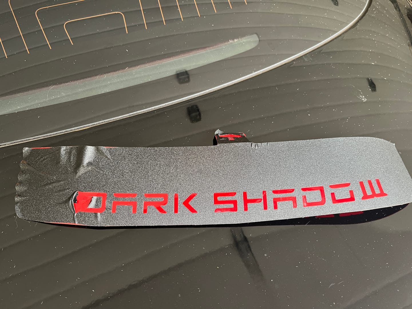 Customer photo review of Custom Rear Windscreen Brake Light Decals For Tesla Model 3 2017-2024