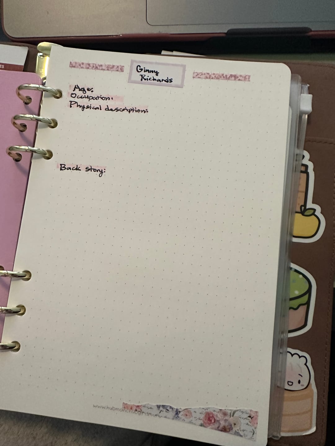 Customer photo review of Planner Inserts - Dot grid