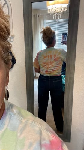 Customer photo review of Flatter Me - Judy Blue Tummy Control Flare Jeans