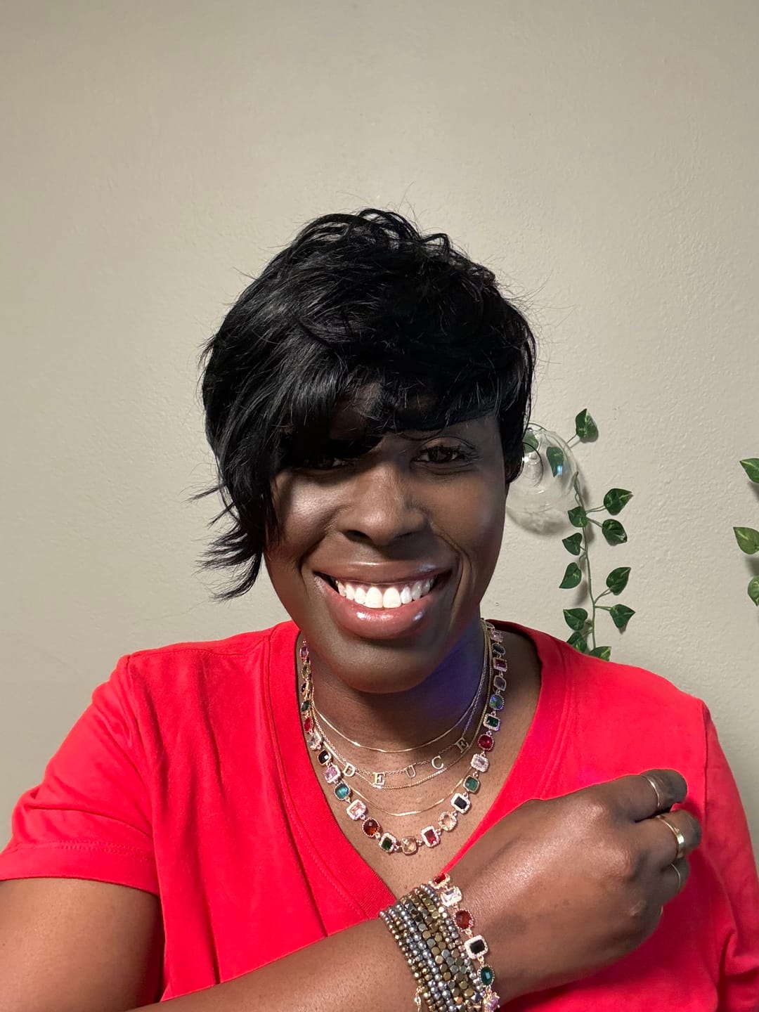 Customer photo review of It's a Cap Weave Human Hair Wig CYNTHIA