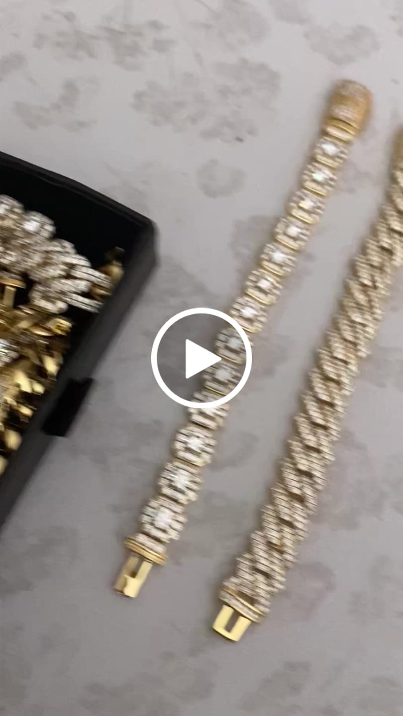 Customer video review of 10mm Clustered Tennis Chain + Bracelet - Gold