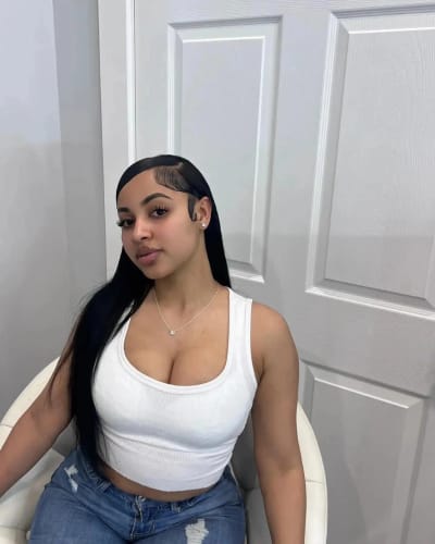 Customer photo review of (Super Deal)30inch Wear Go Glueless Wig Bone Straight Hair Body Wave Wig