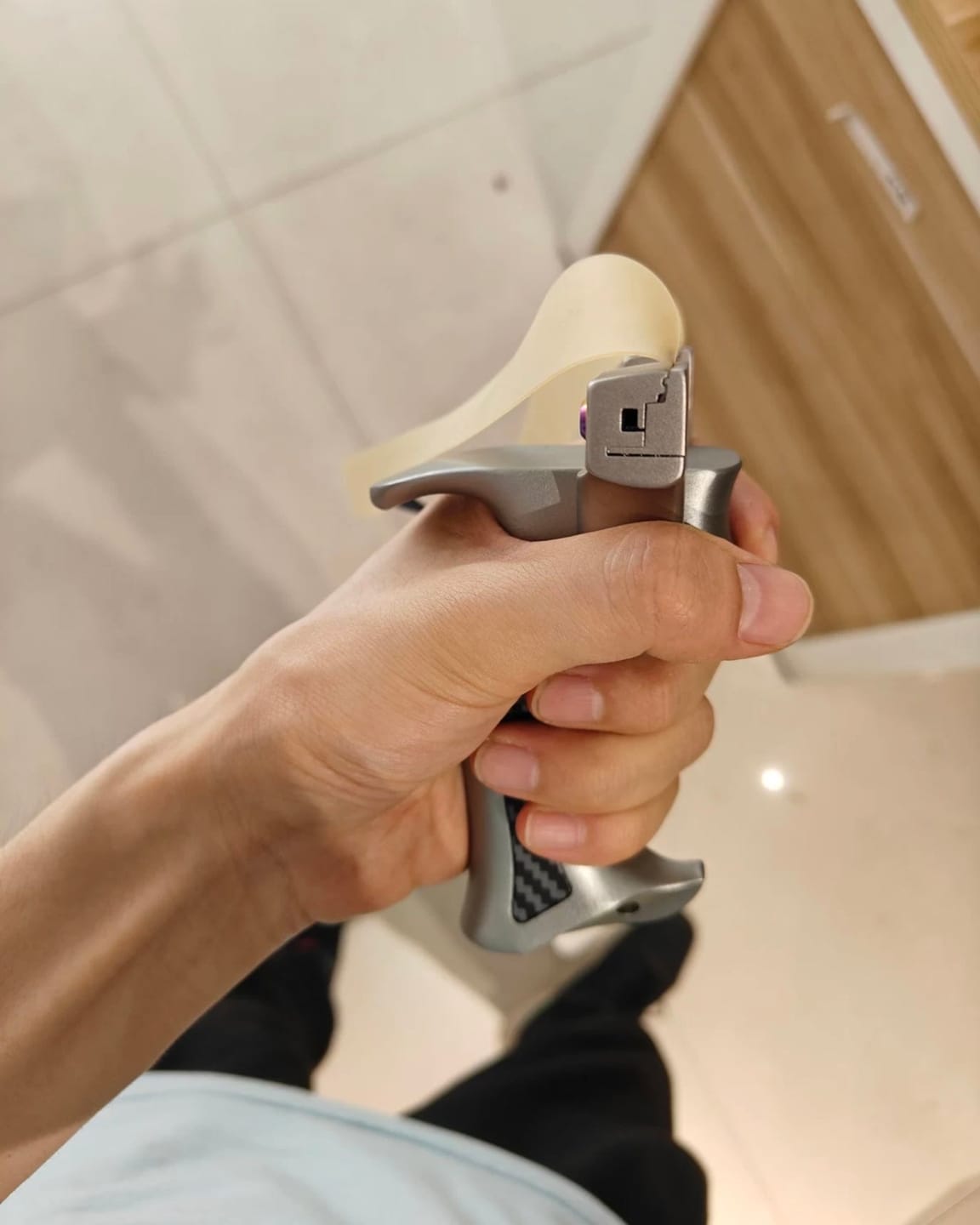 Customer photo review of All-Stainless Steel Tomahawk Slingshot