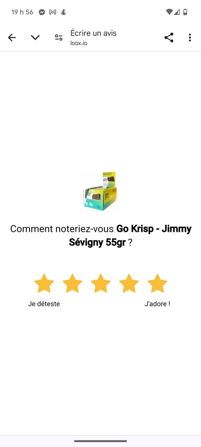 Customer photo review of Go Krisp - Jimmy Sévigny 55gr