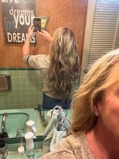 Customer photo review of Real Hair Toppers For Women Best Hair Toppers Highlight Brown #P8/60