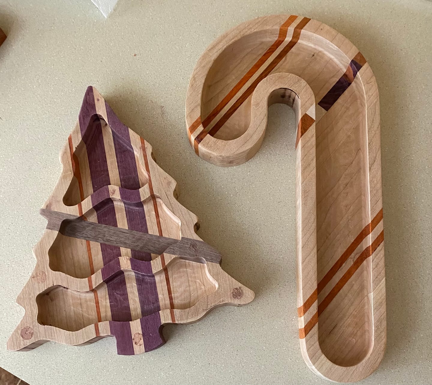 Customer photo review of 15.0x7.8" Candy Cane Tray 1 Acrylic Router Template [Limited Edition]