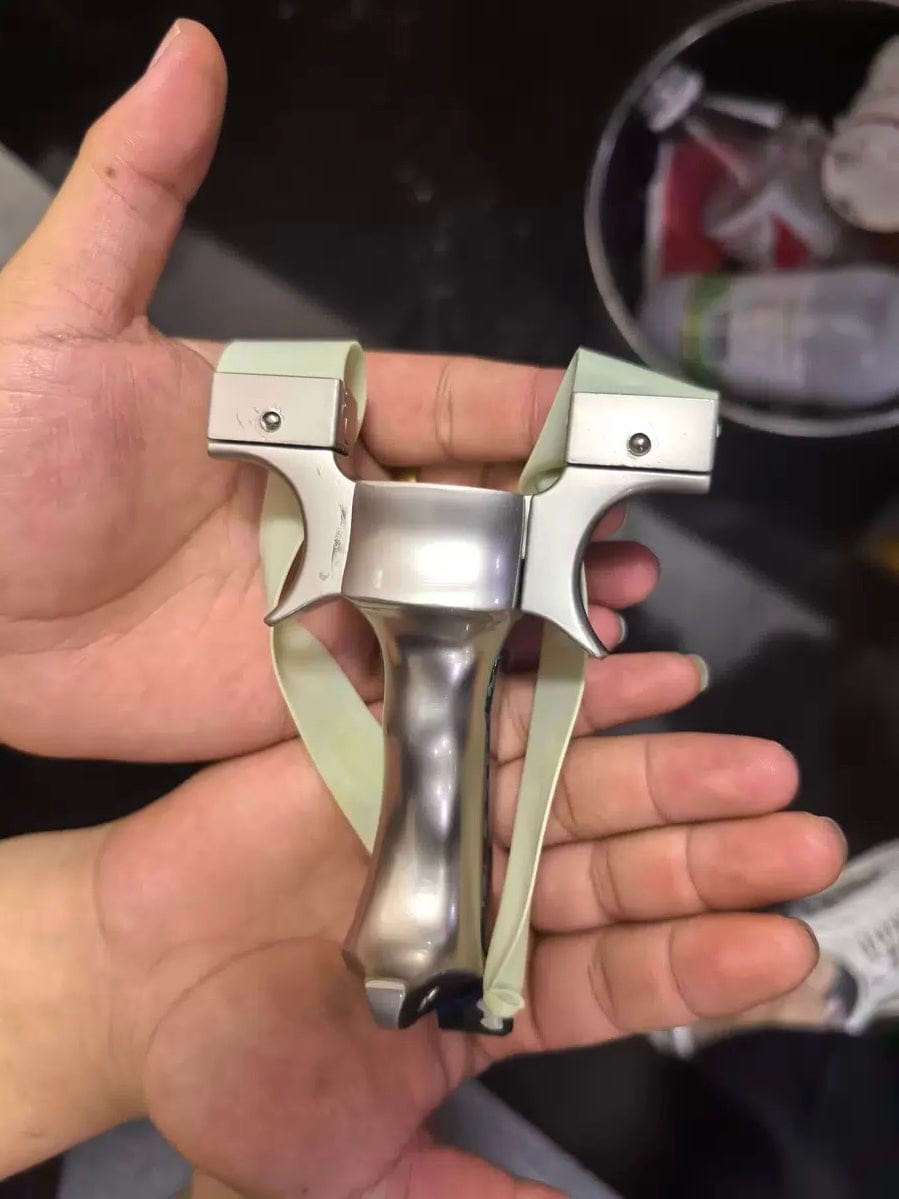 Customer photo review of All-Stainless Steel Tomahawk Slingshot