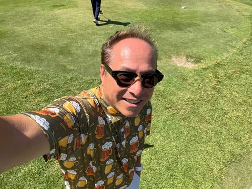 Customer photo review of pineapple-Men's golf polo