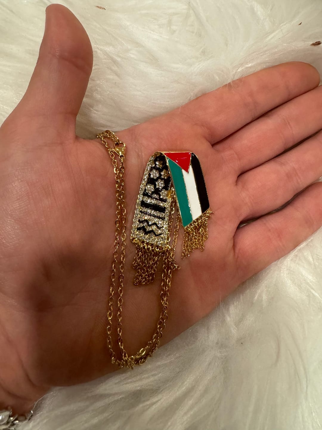 Customer photo review of Keffiyeh Necklace