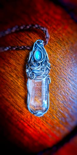 Customer photo review of Love Energy Clear Quartz Pendants