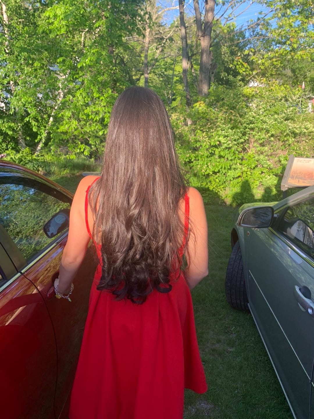 Customer photo review of Dark Brown Virgin Hair Medium Base Mono Topper Human Hair #2