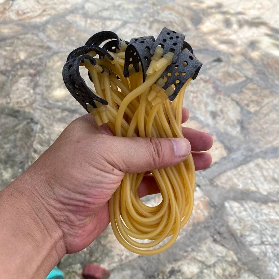 Customer photo review of 10-Pack Round tube slingshot bands