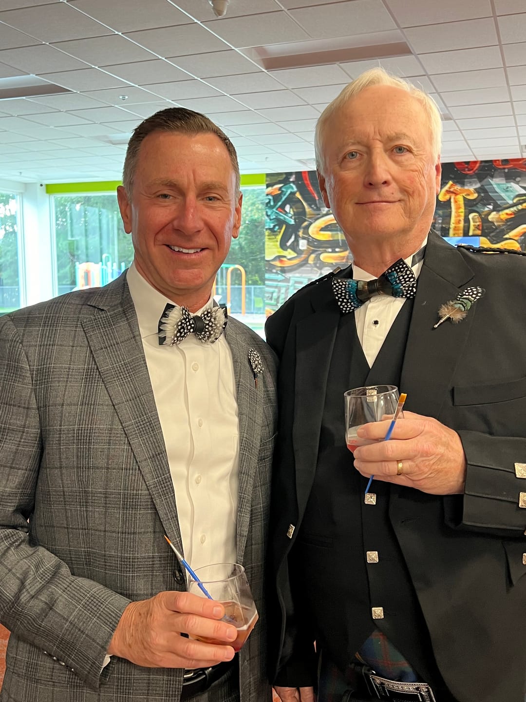 Customer photo review of The Liam- Feather Bow Tie