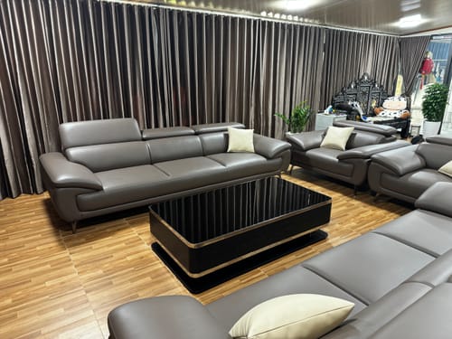 Customer photo review of DELICATO - Bàn trà hình chữ nhật, mặt đá Ceramic, khung inox sáng bóng