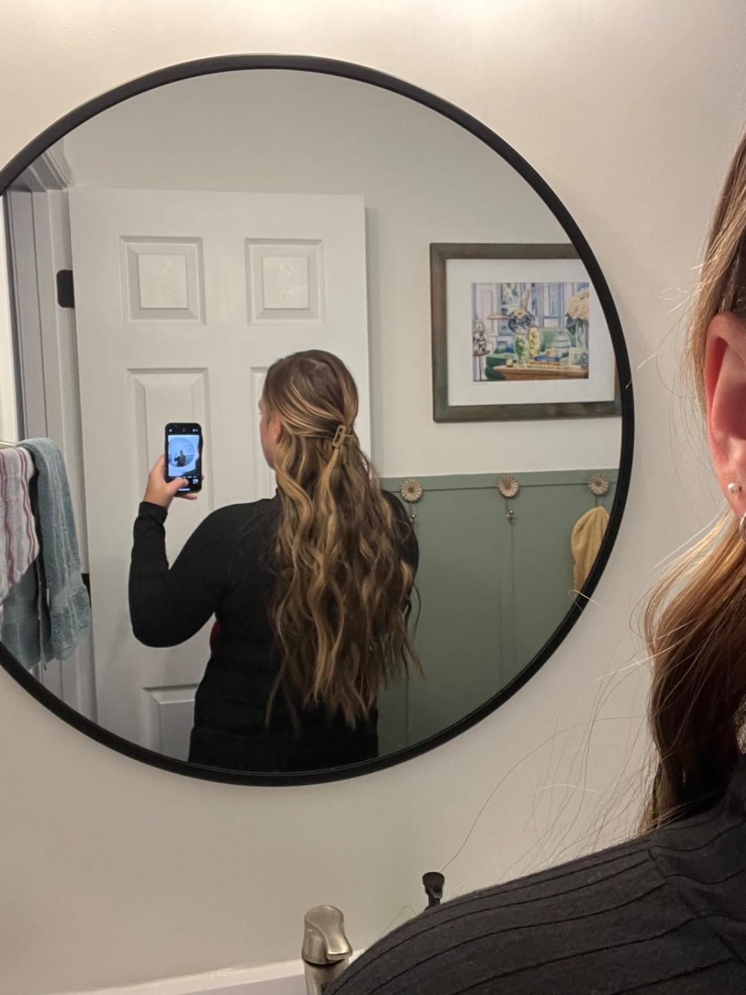 Customer photo review of Hair Topper for Thinning Hair Balayage Brown with Blonde Hair#4/27/4