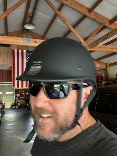 Customer photo review of New- Polo Switchback DOT Reversible Helmet Flat & Gloss Black