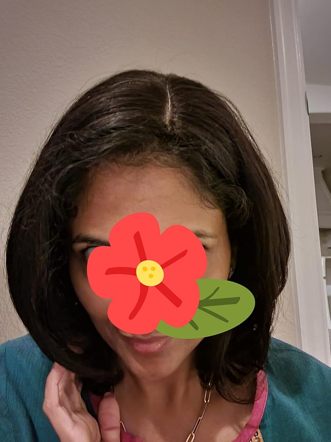 Customer photo review of Full Coverage Dark Brown Human Hair Topper for Women Fine Hair #2