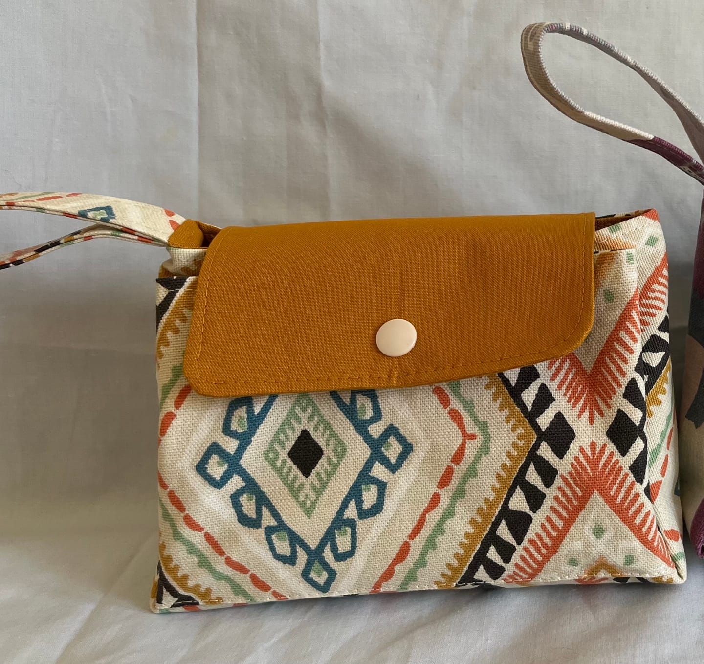 Customer photo review of Tribal Design Tiles Cotton Canvas Fabric