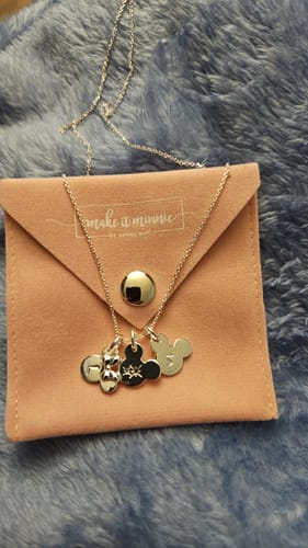 Customer photo review of Initial Mouse Pendant Necklace - 1/2"