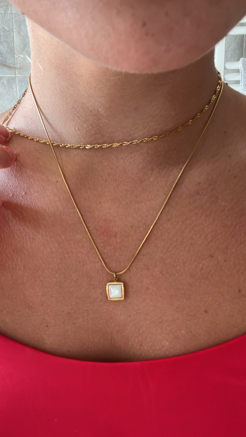 Customer photo review of Riva Moonstone Pendant Necklace