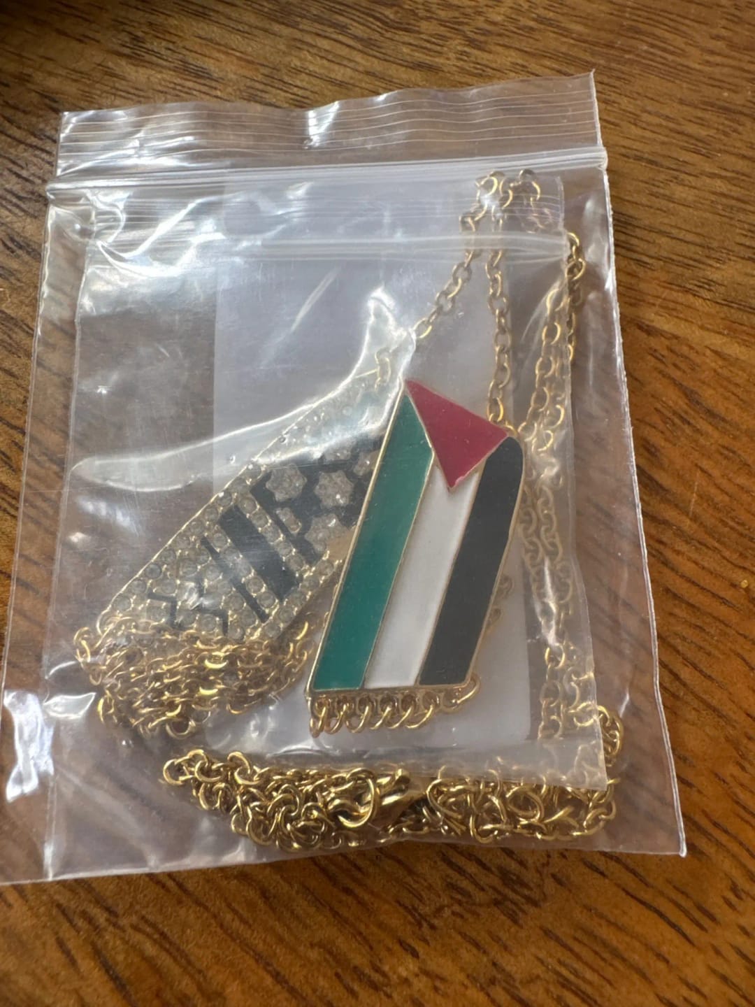 Customer photo review of Keffiyeh Necklace